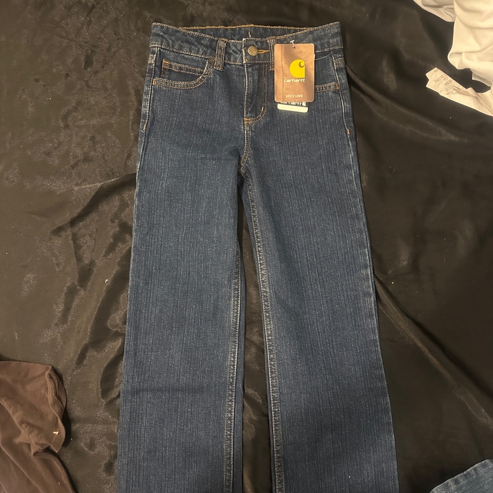 Carhartt Dark Blue Denim Pants girls size 6